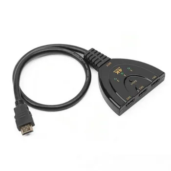 4K HDMI suderinamus Splitter Cable 3into 1out 4096 3840 Full 1080p Aukštos raiškos Vaizdo Perjungimas Ekranas HDTV DVD PS3 Xbox