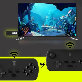 4K TV Retro Vaizdo Žaidimų Konsolės 1700+ Šviesą grąžinantys Žaidimai FC/už SFC/SEGA/už MAME HD Wireless Handheld 6 Klavišas 2 Kreiptuką