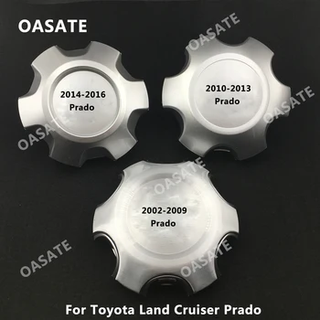 4Pcs Lydinio ratlankiai Centras Hub Bžūp Ratlankių dangteliai Toyota Land Cruiser 2002-2018 Prado 120 TX VX 2700/4000 4.0 L Smeigės Su logo
