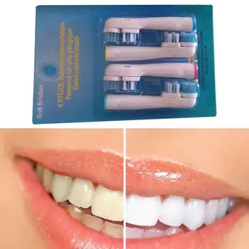 4pcs Pakeisti dantų šepetėlį Vadovai Sb-417A Elektrinių Šepetėlių Galvutės, Švelnus Plaukų Gyvybingumą, Dvigubo Valymo Profesinės Priežiūros