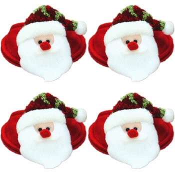 4pcs/set Raudona Kalėdų gnome Santa Claus Vyno Taurės Stiklo Motina Trinkelėmis Apima XmasDecor
