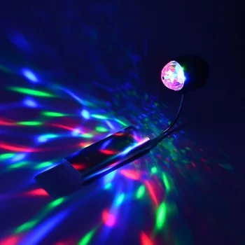 4W Mini Magic Ball Diskoteka Šalies Lemputė Sukasi 2 in 1 RGB Spalvos USB LED Scenos Šviesos su Knygų Skaitymo Šviesos Šalis, DJ KTV Baras