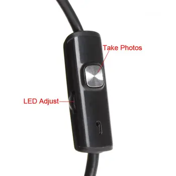 5.5 mm Objektyvas 1M/1.5 M/2M/3.5/5M/10MCable USB Endoskopą 6LED Vandeniui Mini USB Tikrinimo Automobilių Endoskopą, Skirtos 