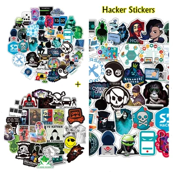 50-100 VNT Hakeris Lipdukai Programavimo Kalbų, Interneto Kibernetinio saugumo Geek Hakeris Lipdukas Nešiojamas Motociklo Bagažo Lipdukai