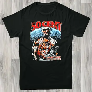 50 Centų Penkiasdešimt Juosta Tee Marškinėliai S Xl Retro Vintage Design Hip-Hop Gangsterių Repo