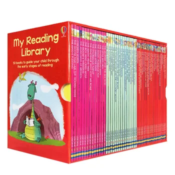 50 knygų/set Usborne Mano Pirmasis Svarstymas Bibliotekos anglų Knygelių Kūdikių Ankstyvosios Vaikystės žodžių mokymosi dovana vaikams