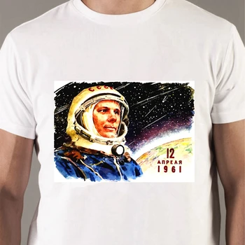 50145# pirmasis pasaulyje kosmonautas Jurijus Gagarinas vyrų marškinėlius viršuje tee vasaros Marškinėlius mados kietas, O kaklas trumpas rankovės marškinėliai