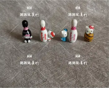 50pcs/daug gražių smulkių gyvūnų žaislai kawaii cute kačių, su boulingo 2.5-3.5 cm, vaikams, lėlės, žaislai, automobilių apdailos