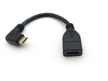 50PCS Mini HDMI suderinamus male HDMI female kabelio HDTV 1080p PS3 HTC Evo Vedio