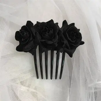 50pcs Šilko Gėlės Dirbtinės Juodosios Rožės Šilko Gėlių Galvų 