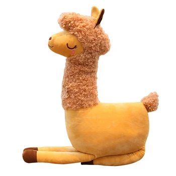 55cm Kawaii Ruda Lama Alpaka Pliušinis Žaislas, Lėlė Gyvūno iškamša Lėlės Japonijos Minkštas Pliušinis Alpacasso Vaikams Gimtadienio Dovanos
