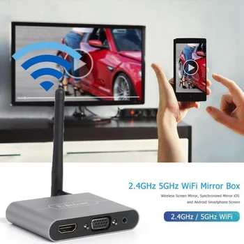 5G 4K Belaidžio Wifi HDMI suderinamus HD VGA, Audio Video Ekranas Adapteris, skirtas 