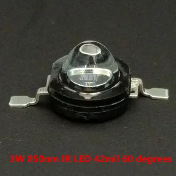 5VNT/DAUG 3W high power infraraudonųjų spindulių diodas infraraudonųjų spindulių led 850nm ir SPINDULIŲ lempa priežiūros CCTV Kameros 42mil chip 60 laipsnių
