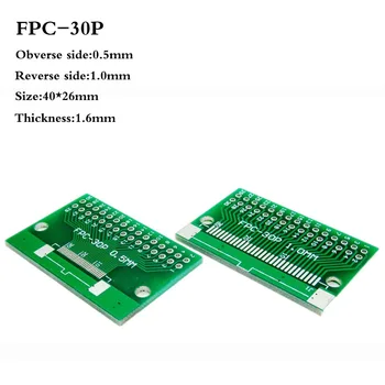 5vnt FFC/FPC Adapteris valdybos 6P 8P 10P 12P 20P 24P 26P 30P 40P 50P 60P Plokštė 0.5 1.0 mm iki 2.54 mm Plokščio Kabelio Lizdas PCB LCD