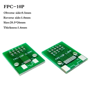 5vnt FFC/FPC Adapteris valdybos 6P 8P 10P 12P 20P 24P 26P 30P 40P 50P 60P Plokštė 0.5 1.0 mm iki 2.54 mm Plokščio Kabelio Lizdas PCB LCD