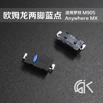 5vnt/pakuotė Originalus OMRON pelės mikro jungiklis dviejų kojų, mėlyną tašką, Bet MX 