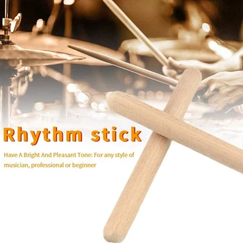 6 Poros Medienos Claves Mušamųjų Instrumentų Muzikos Ritmą Lazdos Mušamųjų Ritmas, Lazdos Vaikų Muzikinis Žaislas