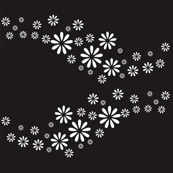 60 Vnt./set White Gėlių, Dekoratyvinių Automobilių Kėbulo Lipdukas Automobilių Kėbulo Lenktynių Pusėje Durų Ilgio Juostele Lipdukai, Auto Vinilo Decal