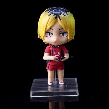 6pcs/set Anime Haikyuu Veiksmų Skaičiai Hinata Shoyo Oikawa Toru Kozume Kenma Kageyama Tobio PVC Modelis Žaislų rinkinys 10cm