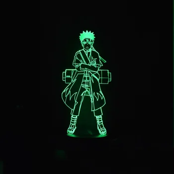7 Spalvų Keitimas 3D Led Vaizdo Naruto Modeliavimo Anime Pav Naktį Šviesos Vaikai Palieskite Mygtuką, Usb Stalo Lempa Namų Dekoro Apšvietimo Dovana