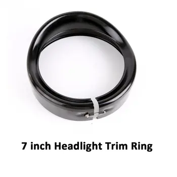 7inch black/Chrome priekinis žibintas Žibintai Apdailos Žiedas 4.5 colių Rūko žibintų Apdailos Žiedas Touring Kelių Karalius Electra Glide