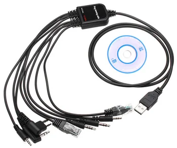 8 1 Kompiuterio USB Programavimo Kabelis pagrindiniai prekės ženklai Patogu walkie talkie per automobilio radijos su CD Programinė įranga