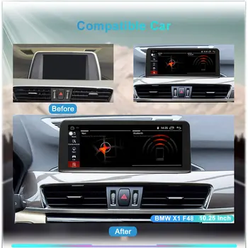 8 Core Android 10 Sistemos, Automobilių Multimedia Stereo BMW X1 F48 2016-2020 WIFI 4G 4+64GB 1920*720 IPS Ekraną, GPS Navi 