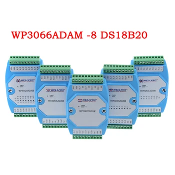 8 kanalų įvesties temperatūros jutiklis DS18B20 modulis RS-485 MODBUS RTU WP3066ADAM