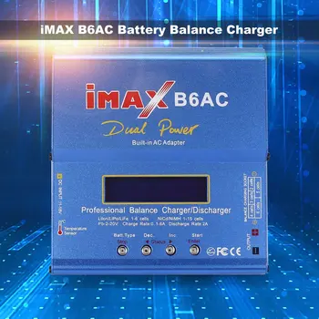 80W IMAX B6AC RC Balansą Lipo Baterijos Kroviklis B6 AC Nimh Nicd ličio Baterija 10W Išleidiklis RC Automobilių Sraigtasparnis Drone Baterija