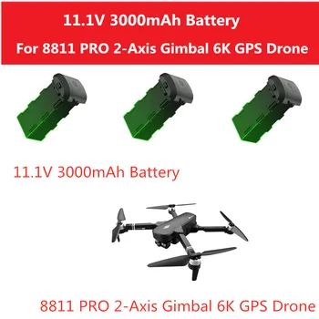 8811Pro 5G GPS 6K 2-Ašis Gimbal WIFI FPV RC Drone 11.1 V 3000mAh Baterija 8811 Pro baterijos Priedai
