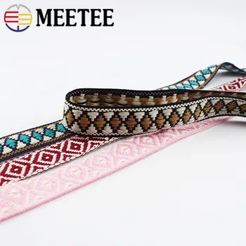 8M Meetee 25mm Etninės Stiliaus Siuvinėjimų austiniai diržai, Užuolaidos Namų Tekstilės Drabužių Maišai Dirželis Nėriniai 