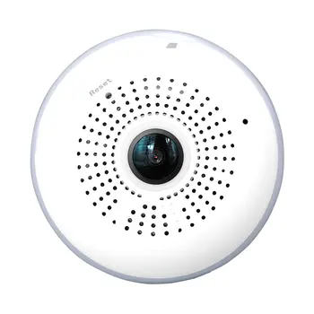 960P Belaidis 360 Laipsnių Panoramines IP Kameros LED Lemputė Lempos Mini WIFI CCTV Alarm 3D VR vaizdo Kamerą 