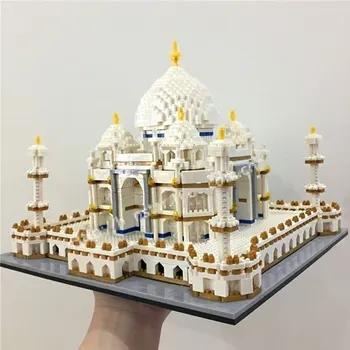 9914 Mini Blokų Pasaulyje Garsaus Architektūros Taj Mahal 3D Modelio Blokai 3950 Vnt. Plytų Kūrėjas Švietimo Žaislai Vaikams