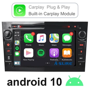 A-Tikri 7 Colių 2 Din Carplay DSP Android 10.0 Automobilio Radijo GPS DVD Grotuvas, Navigacija Opel, Vauxhall Corsa Antara, Astra Vectra
