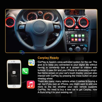A-Tikri 7 Colių 2 Din Carplay DSP Android 10.0 Automobilio Radijo GPS DVD Grotuvas, Navigacija Opel, Vauxhall Corsa Antara, Astra Vectra