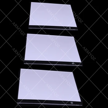 A3/A4/A5 Diamond tapybos rinkiniai LED Grafinis Planšetinis Rašyti šviesdėžės Sekimo Valdybos Kopijuoti Pagalvėlės Skaitmeninis Tabletė Kopijuoti Lentelėje LED šviesos