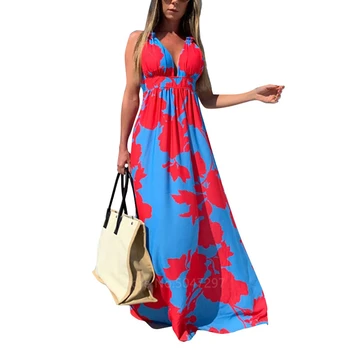 Afrikos Suknelė 2020 Nauja Afrikos Mados Moterims Moteriški Drabužiai Dashiki Gėlių Spausdinti Suspender Sijonas Paplūdimio Vasaros Atostogų