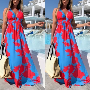 Afrikos Suknelė 2020 Nauja Afrikos Mados Moterims Moteriški Drabužiai Dashiki Gėlių Spausdinti Suspender Sijonas Paplūdimio Vasaros Atostogų