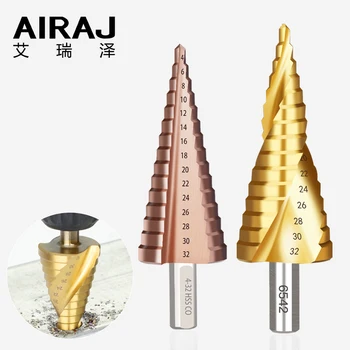 AIRAJ Multi-funkcija Gręžimo Nerūdijančio Plieno Pagoda Gręžimo Kūgio Plėstuvas Metalo Skylę Atidarytuvas Žingsnis Gręžimo Puncher
