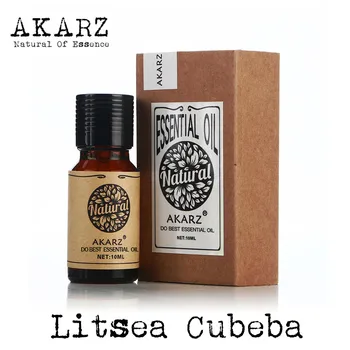 AKARZ Garsaus prekės ženklo gamtos aromaterapija Litsea Cubeba eterinis aliejus kontrolės Stora oda Pagerinti plaukų kokybės Litsea Cubeba aliejus