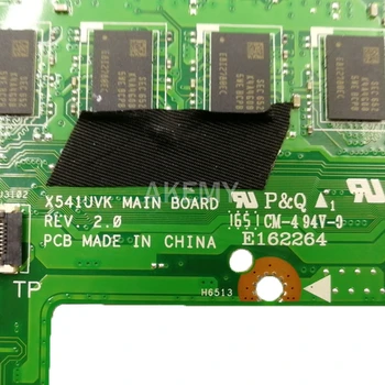 Akemy X541UVK plokštė mainboard Asus X541UVK X541UJ X541UV X541U F541U R541U nešiojamas plokštė i7-6500U CPU 4 GB RAM V2G