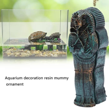 Akvariumo Dekoracija Kraštovaizdžio Kaukolės Skeletas Mumija Egipto Žaisti Amatų Senovės Derva, Rankų Darbo Aksesuarų, Žuvų Bakas Už Roplių