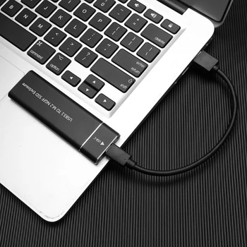 Aliuminio USB 3.1 Tipo C iki 2 M. NGFF SSD Atveju 6Gbps Išorinio Kietojo disko Disko Mobile Išorinis Talpyklos Atveju Nešiojamas KOMPIUTERIS