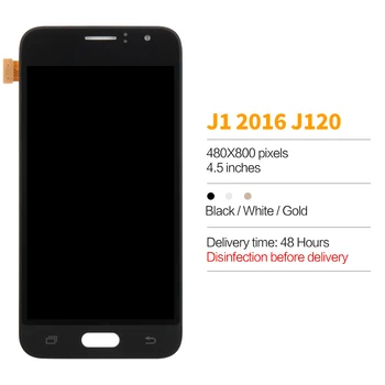 AMOLED/TFT Samsung Galaxy J1 2016 Ekranas J120 LCD Touch skaitmeninis keitiklis Jutiklis Stiklo LCD J120F LCD J120H Ekrano J120 J120M