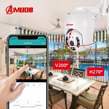 AMUDB 1080P PTZ IP Kamera Lauko Speed Dome Belaidžio Wifi Saugumo Pan Tilt 8X Digital Zoom Tinklo Stebėjimo kamerų