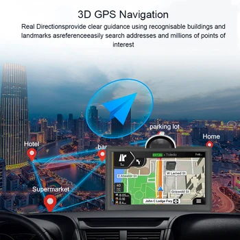 Anfilte 7 colių sunkvežimis automobilio 256M DDR 8GB navigator win CE 6.0 MTK 800*480 transporto priemonės avin MSB2531 GPS Navigacija su Europa žemėlapis