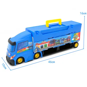 Animacinių filmų priekaištauti mažai autobusų didelis konteineris, sunkvežimių saugojimo dėžutė automobilių stovėjimo aikštelė su 3 traukti atgal, mini priekaištauti automobilių žaislas vaikams gimtadienio dovana