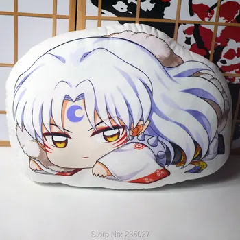 Anime Inuyasha Higurashi Kagome Sesshoumaru Kikyo pav pagalvę įdaryti žaislas pliušinis lėlės dvipusis atveju cosplay 48cm