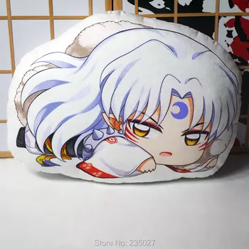 Anime Inuyasha Higurashi Kagome Sesshoumaru Kikyo pav pagalvę įdaryti žaislas pliušinis lėlės dvipusis atveju cosplay 48cm