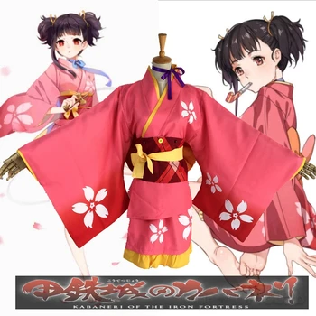 Anime Kabaneri Geležies Tvirtovė Mumei Kimono vienodas Visiškai rinkiniai Cosplay Kostiumas Helovinas animacinių filmų Kostiumas